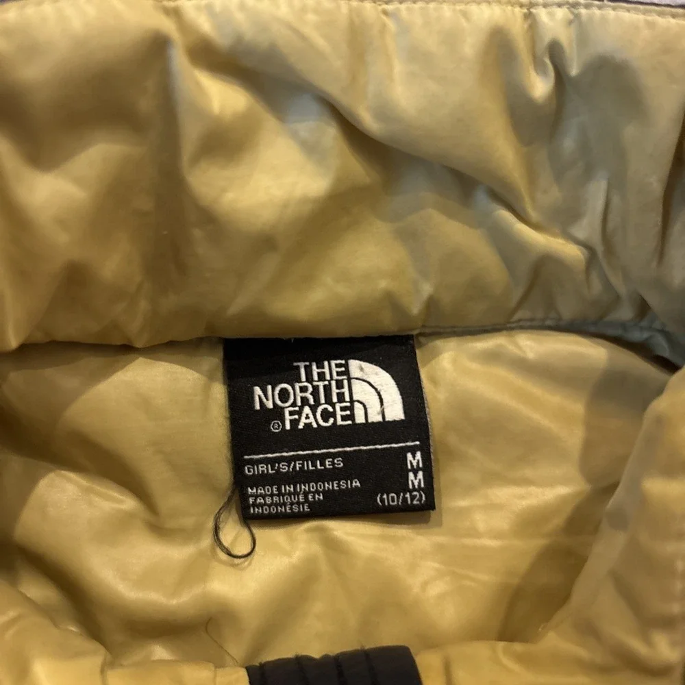 The North Face Girls Thermoball Eco Puffer Jacket Black Gold Size Medium 10/12